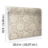 Aliviya Cha NuWallpaper Botanical Floral Heritage Block Print Peel and Stick Wallpaper for Nabela Noor Home WallPops Collection - NNS6509