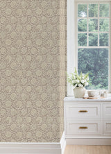 Aliviya Cha NuWallpaper Botanical Floral Heritage Block Print Peel and Stick Wallpaper for Nabela Noor Home WallPops Collection - NNS6509