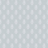 Safia Coast Blue and White Floral Buta Block Print Peel and Stick Wallpaper by NuWallpaper - NNS6511