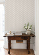 Safia Sand Peel and Stick Wallpaper by NuWallpaper Nabela Noor Home Linen-Inspired Indian Block Print Transitional Botanical Floral - NNS6513