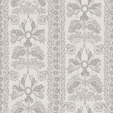Zareen Caviar Peel and Stick Wallpaper by NuWallpaper - Nabela Noor Home Botanical Floral Block Print Stripe - NNS6515