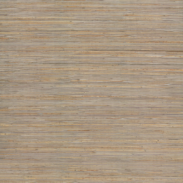 Bamboo Taupe Hemp Blend Wallpaper with Metallic Grasscloth Texture - York NT6102