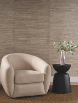 Bamboo Taupe Hemp Blend Wallpaper with Metallic Grasscloth Texture - York NT6102