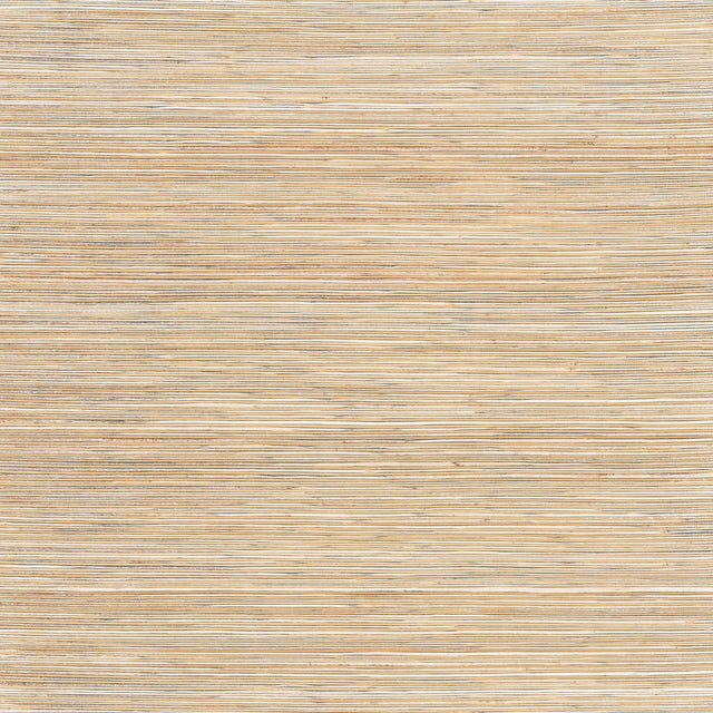 Bamboo White Hemp Blend Grasscloth Wallpaper with Metallic Effect - York NT6103