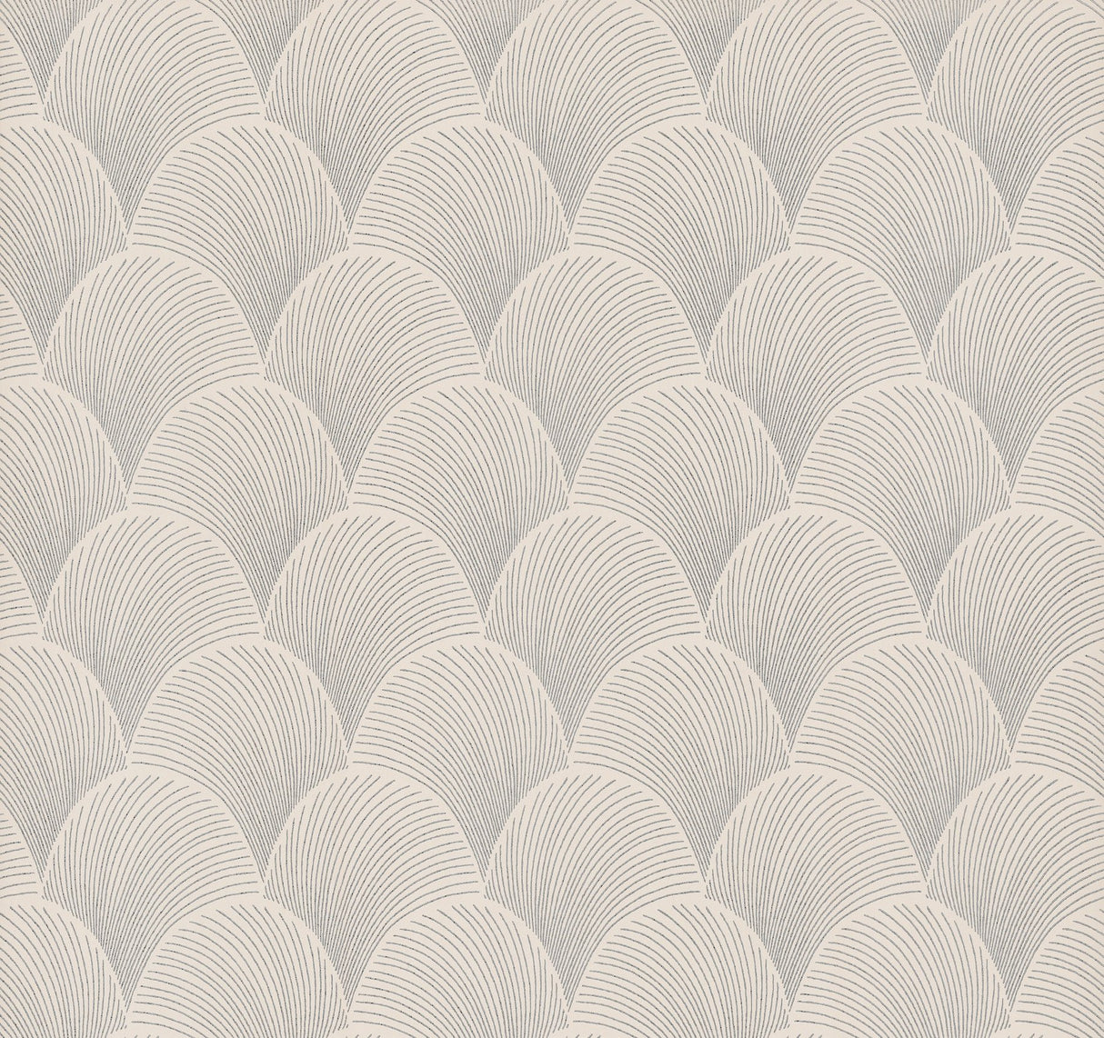 Metallic Cream Scallop Wallpaper with Glam Foil Motif - York NT6104
