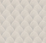 Metallic Cream Scallop Wallpaper with Glam Foil Motif - York NT6104