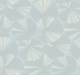 Layered Lily Pads Spa Wallpaper with Tropical Botanical Motif - York NT6116