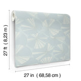 Layered Lily Pads Spa Wallpaper with Tropical Botanical Motif - York NT6116