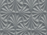 Sculpted Charcoal Fans Wallpaper with Organic Textured Cork Non Woven - York NT6127