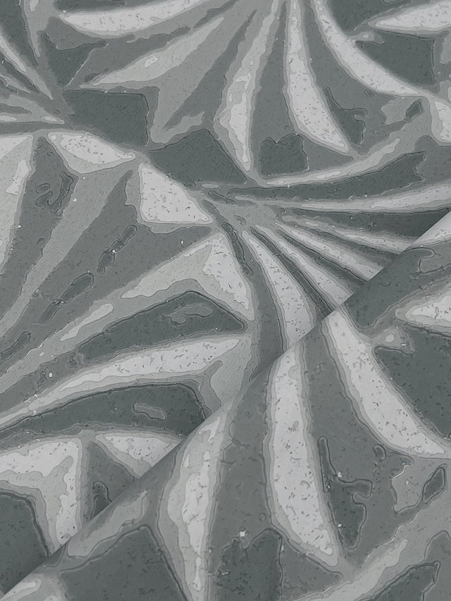 Sculpted Charcoal Fans Wallpaper with Organic Textured Cork Non Woven - York NT6127