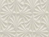 Sculpted Taupe Fans Wallpaper with Organic Cork Texture - York NT6128