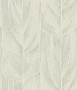 Dicot Light Green Leaf Wallpaper with Eclectic Botanical Style - York NT6142