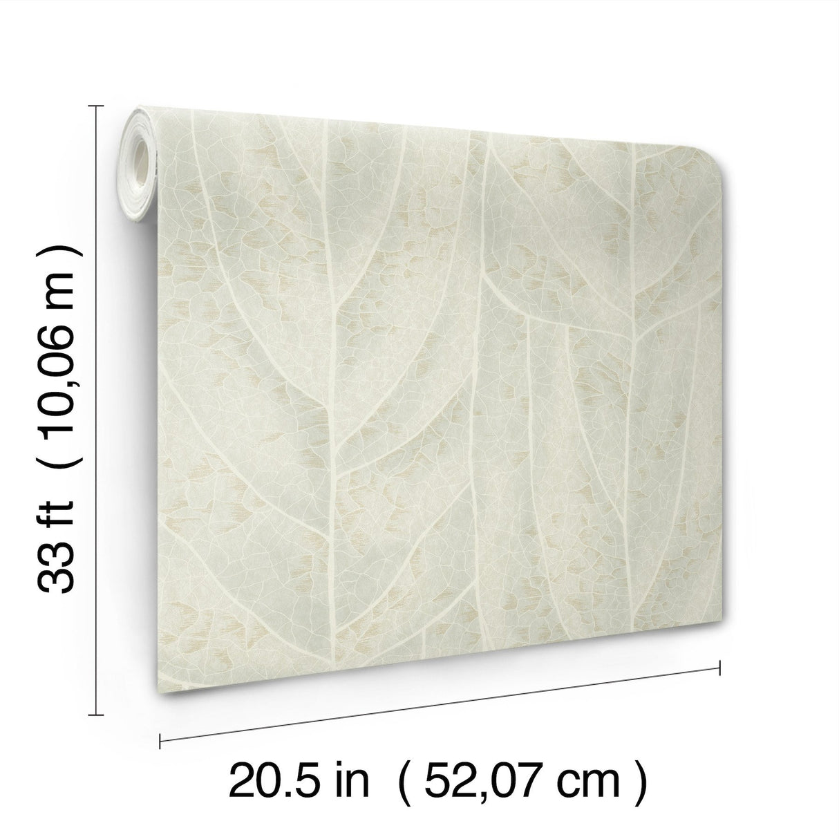 Dicot Light Green Leaf Wallpaper with Eclectic Botanical Style - York NT6142