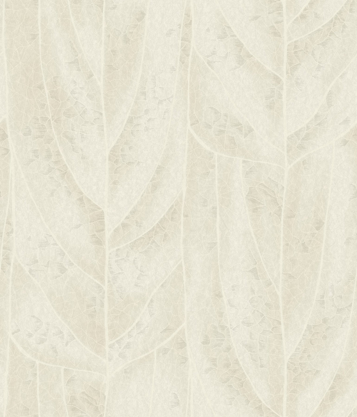 Dicot Neutral Leaf Wallpaper in Neutral with Raised Ink Botanical Pattern, Eclectic Style - York NT6143