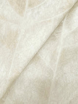 Dicot Neutral Leaf Wallpaper in Neutral with Raised Ink Botanical Pattern, Eclectic Style - York NT6143