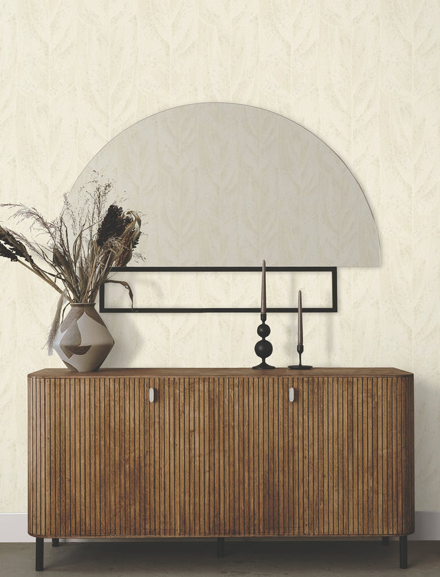 Dicot Pearl Leaf Wallpaper with Eclectic Botanical Leaf Motif - York NT6145