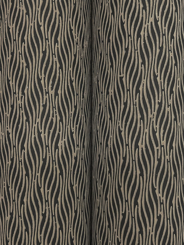 Elevated Black Waves Wallpaper with Sculptured Finishes Modern Pattern - York NT6151
