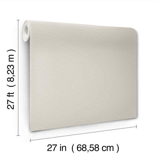 Elevated Taupe Waves Wallpaper with Modern Sculptured Finish Pattern - York NT6153