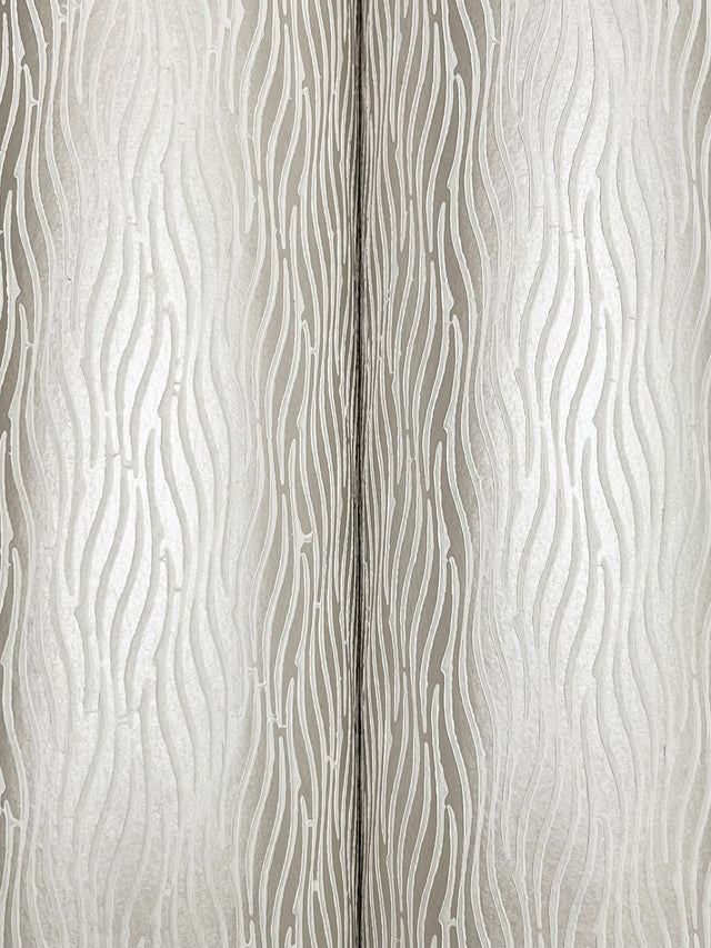 Elevated Pearl Waves Wallpaper with Sculptured Modern Texture - York NT6154