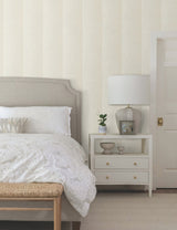 Particle Beige Stripe Wallpaper with Traditional Non Woven Striped Pattern - York NT6162