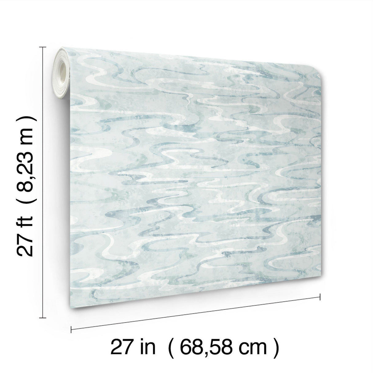 Dreamland Blue Abstract Swirl Non-Woven Wallpaper - York NT6171
