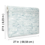 Dreamland Blue Abstract Swirl Non-Woven Wallpaper - York NT6171