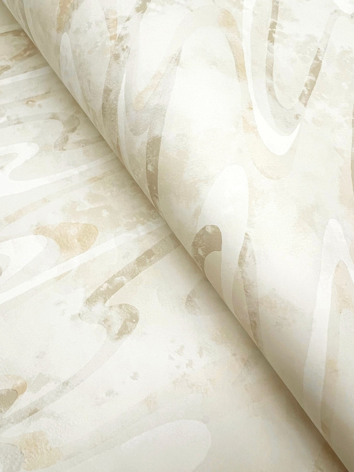 Dreamland Oyster Wallpaper with Abstract Swirl Pattern, Transitional Modern Style - York NT6172