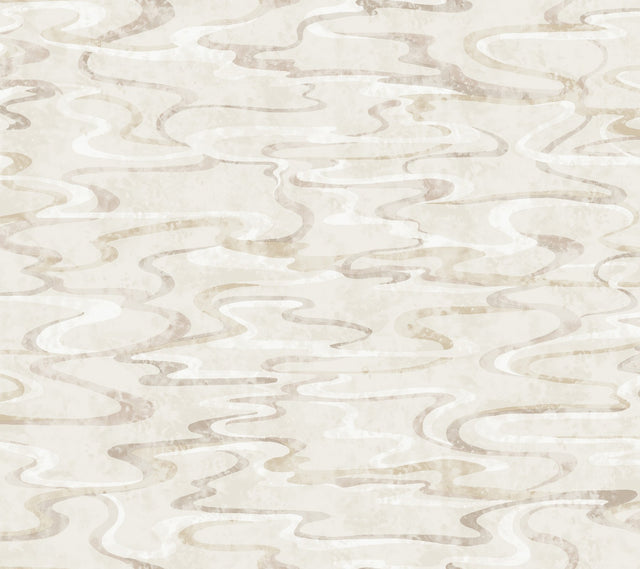 Dreamland Cameo Wallpaper with Abstract Wavy Motif - York NT6173
