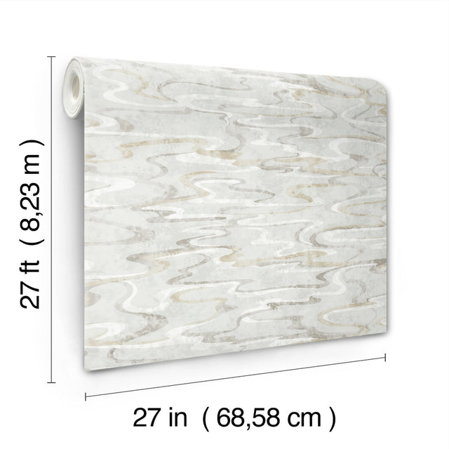 Dreamland Grey Wallpaper with Abstract Swirl Pattern - York NT6174
