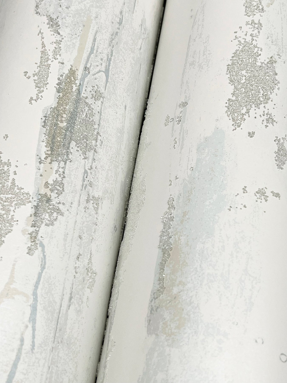 Artistic Spa Tides Blue Wallpaper with Glass Bead Abstract Motif - York NT6177