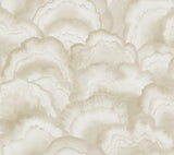 Abalone Fans Sand Wallpaper with Metallic Bohemian Pattern - York NT6182