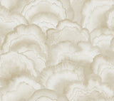 Abalone Fans Sand Wallpaper with Metallic Bohemian Pattern - York NT6182SAM
