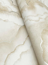 Abalone Fans Sand Wallpaper with Metallic Bohemian Pattern - York NT6182SAM