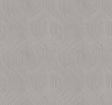 Fine Line Grey Geometric Wallpaper with Raised Ink Non Woven Transitional Pattern - York NT6191