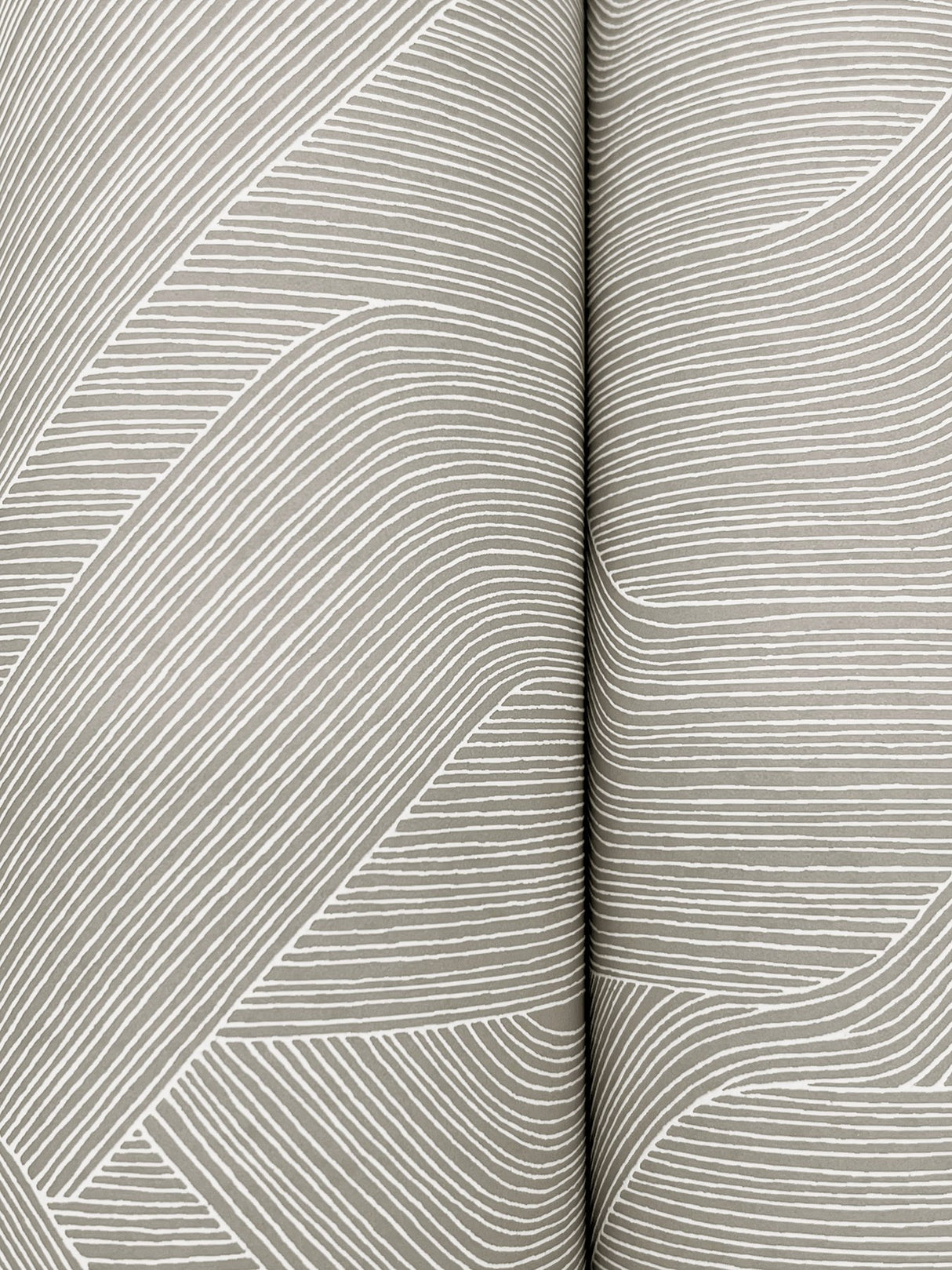 Fine Line Grey Geometric Wallpaper with Raised Ink Non Woven Transitional Pattern - York NT6191