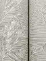Fine Line Grey Geometric Wallpaper with Raised Ink Non Woven Transitional Pattern - York NT6191