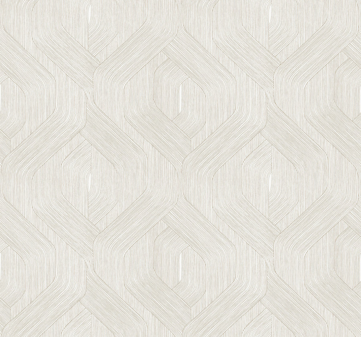 Fine Line Taupe Geometric Wallpaper with Raised Ink Texture - York NT6193
