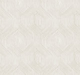 Fine Line Taupe Geometric Wallpaper with Raised Ink Texture - York NT6193