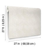 Fine Line Taupe Geometric Wallpaper with Raised Ink Texture - York NT6193