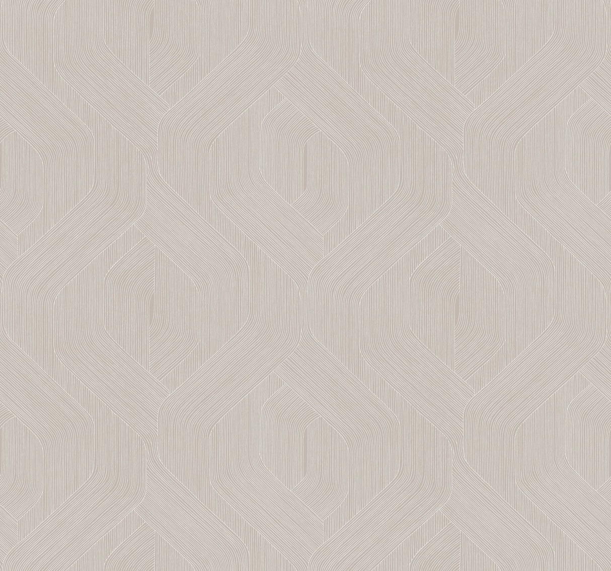 Fine Line Taupe Geometric Wallpaper with Raised Ink Transitional Pattern - York NT6195