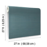 Quiet Vista Indigo Faux Grasscloth Vinyl Wallpaper - Candice Olson NT6201N