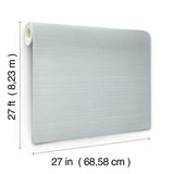 Quiet Vista Mist Blue Faux Grasscloth Traditional Wallpaper - York NT6205N