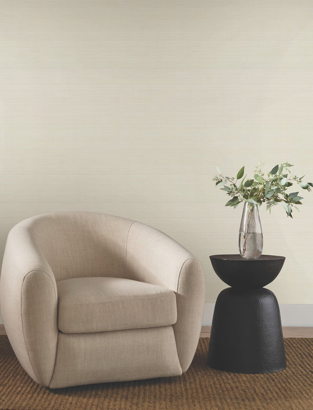 Quiet Vista Shell Wallpaper with Faux Grasscloth Texture - York NT6206N
