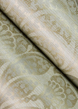 Charisma Grey Peel & Stick Wallpaper with Modern Ombre Damask and Metallic Accents - NuWallpaper NU2396