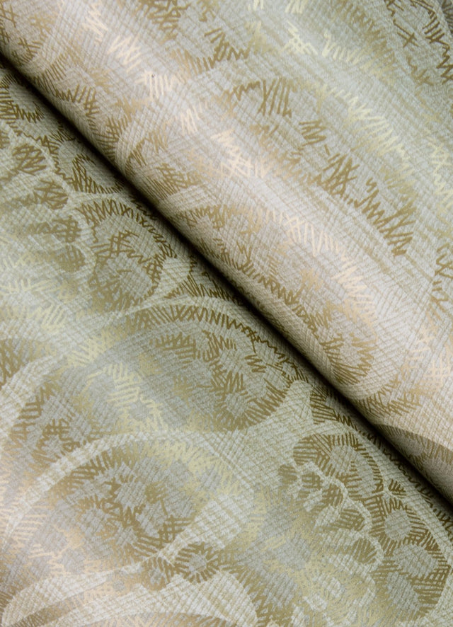 Charisma Grey Peel & Stick Wallpaper with Modern Ombre Damask and Metallic Accents - NuWallpaper NU2396