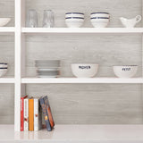 Wood Plank Grey Peel & Stick Wallpaper with Modern Wood Plank Pattern - NuWallpaper NUS2397