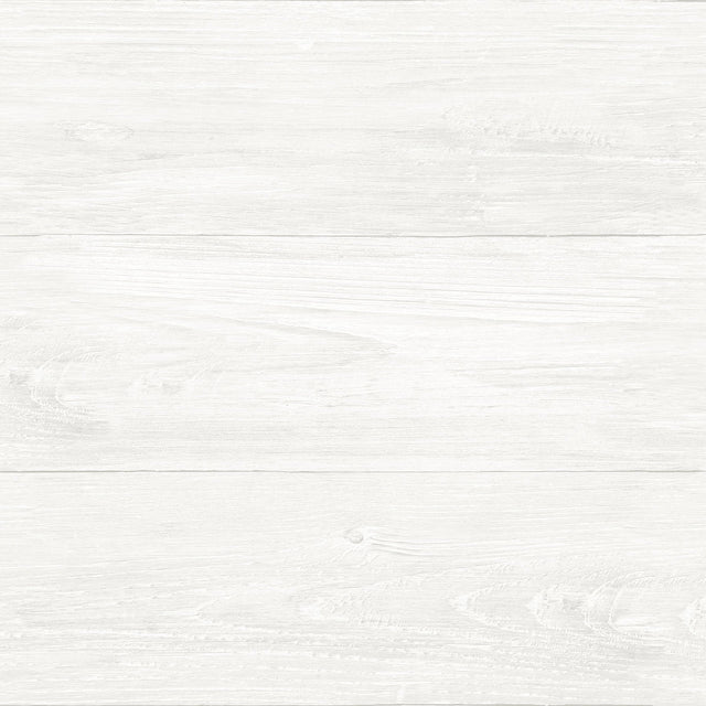 Reclaimed Shiplap White Peel & Stick Wallpaper with Modern Graphic Wood Plank Motif - NuWallpaper NU3129