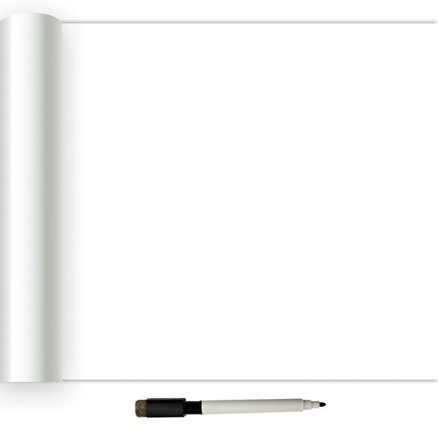 Dry Erase White Peel & Stick Wallpaper with Modern Graphics Style - NuWallpaper NU2497