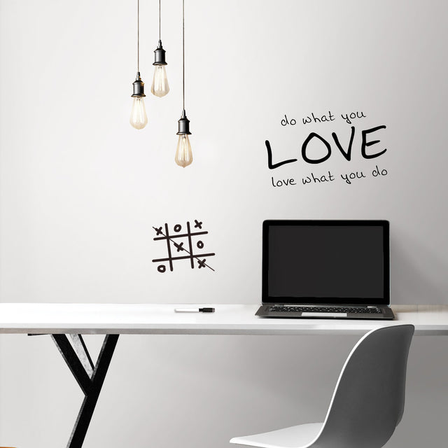 Dry Erase White Peel & Stick Wallpaper with Modern Graphics Style - NuWallpaper NU2497