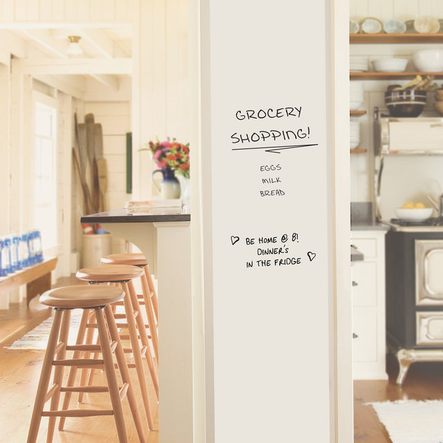 Dry Erase White Peel & Stick Wallpaper with Modern Graphics Style - NuWallpaper NU2497
